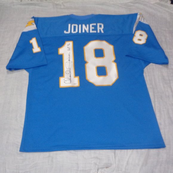 Charlie Joiner Autographed Custom Chargers Football Jersey Inscribed HOF 96 - Picture 2 of 4